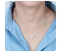 Letter J Silver Necklace SPE-5524